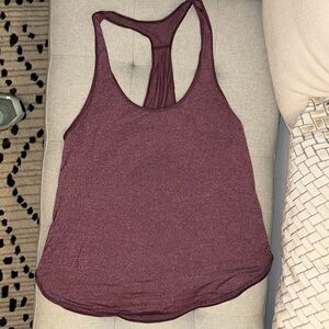 Maroon stripped Lululemon athletic flowy top size 6